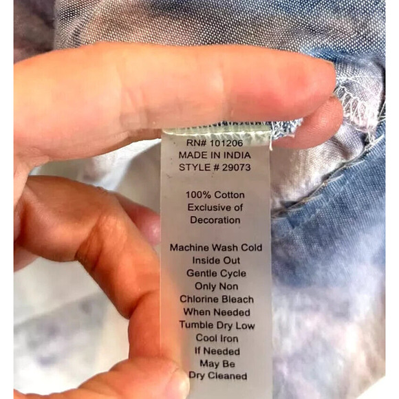 Soft Surroundings Womens Tie Dye Tunic Top Small Embroidered Beaded Hippie Artsy - Picture 5 of 5